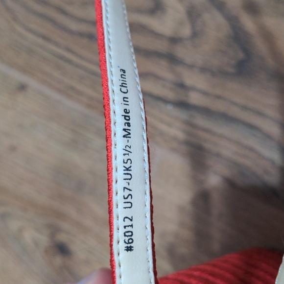 Cabi Women's Red Rope Block Heels US 7 Ankle Strap Nautical EUC - LIKE NEW! - Picture 8 of 8